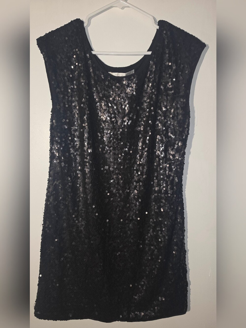 LC Lauren Conrad Black Sequin Sleeveless Tunic